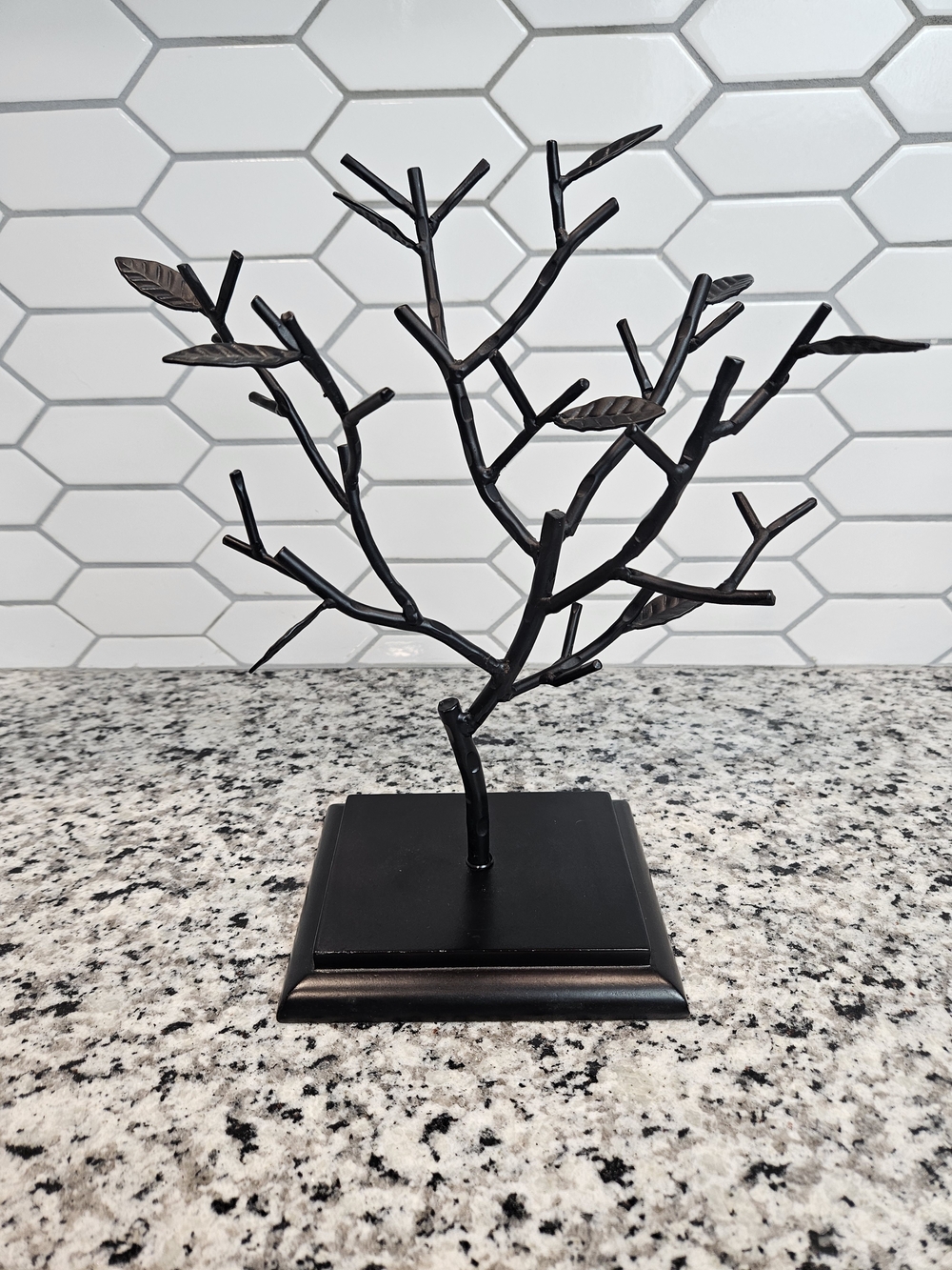 Black Metal Branch Jewelry Tree Display Stand